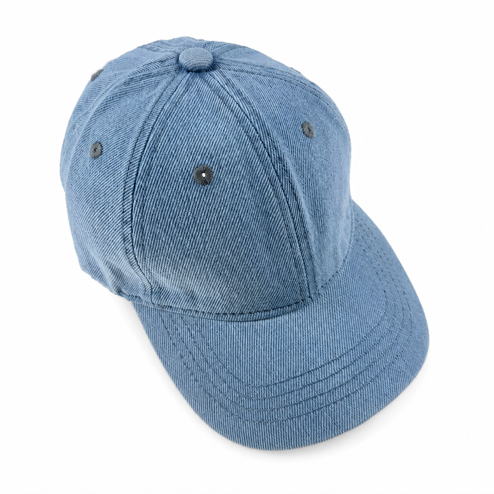 Vintage Wash Denim Baseball Cap for Older Kids