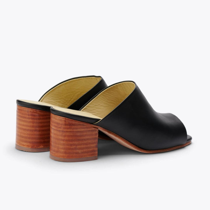 Paloma Open Toe Mule - Black