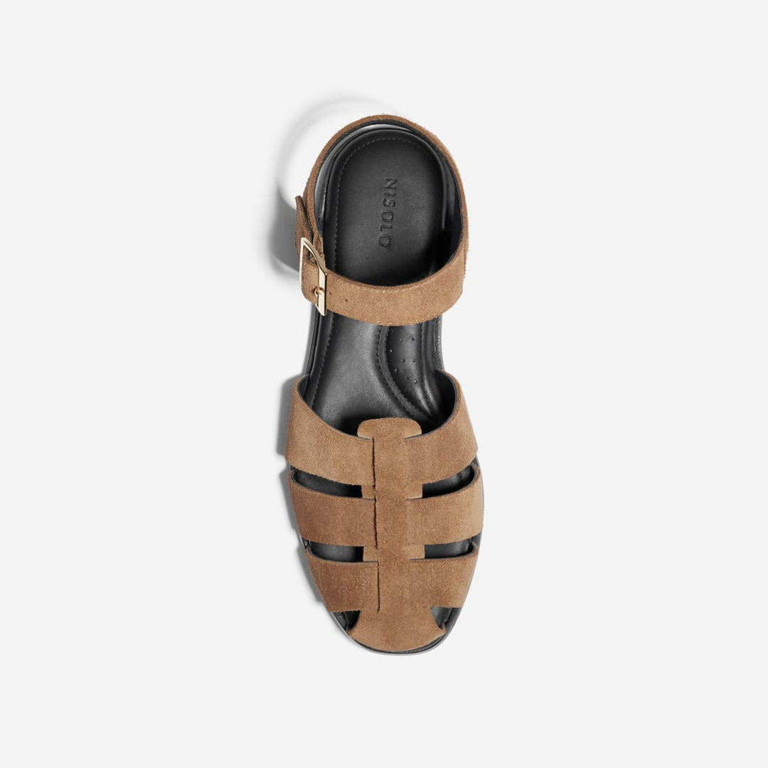 Mira Fisherman Sandal - Taupe Suede - FINAL SALE