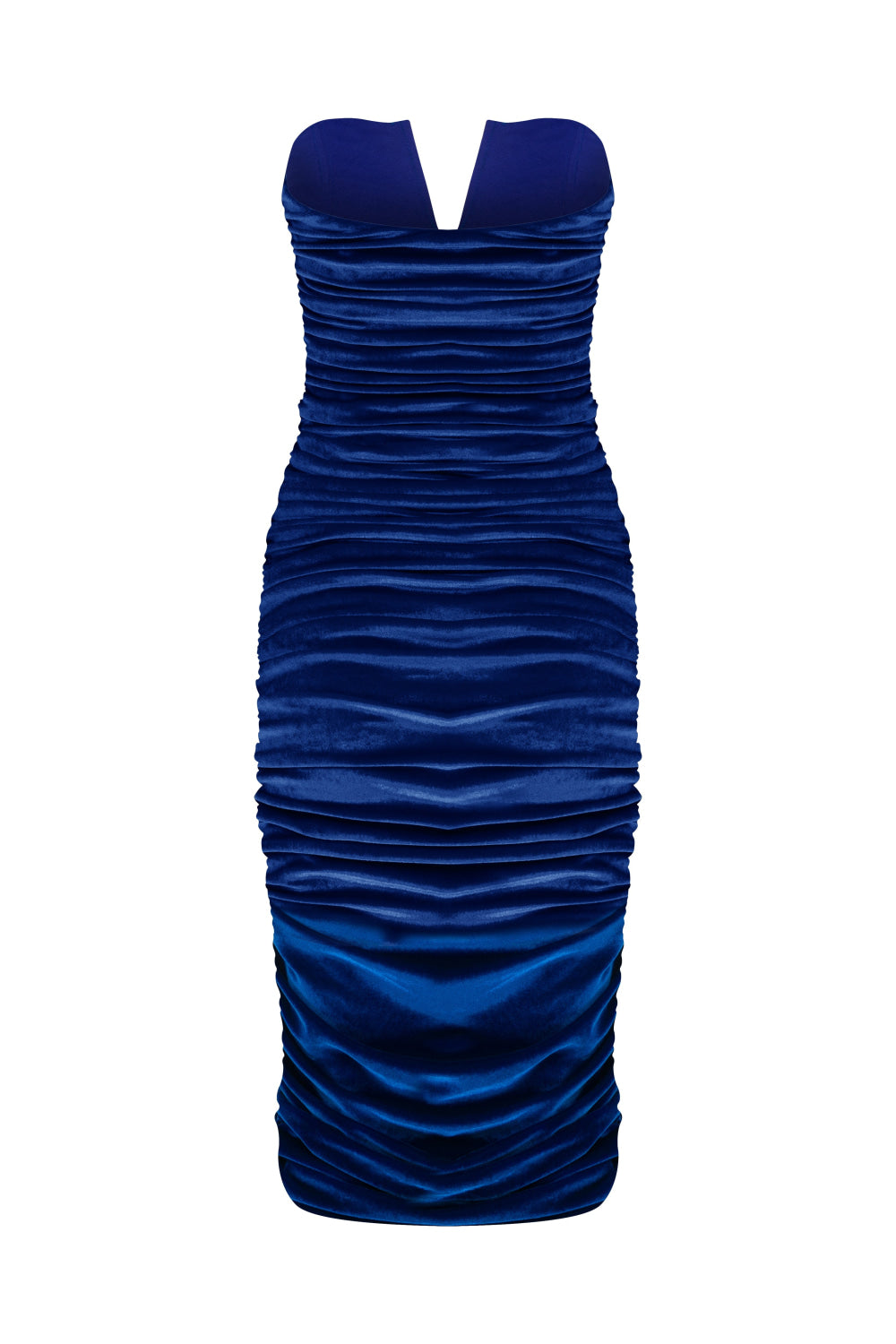 Luce Velvet Midi Dress - Blue - M - Dresses