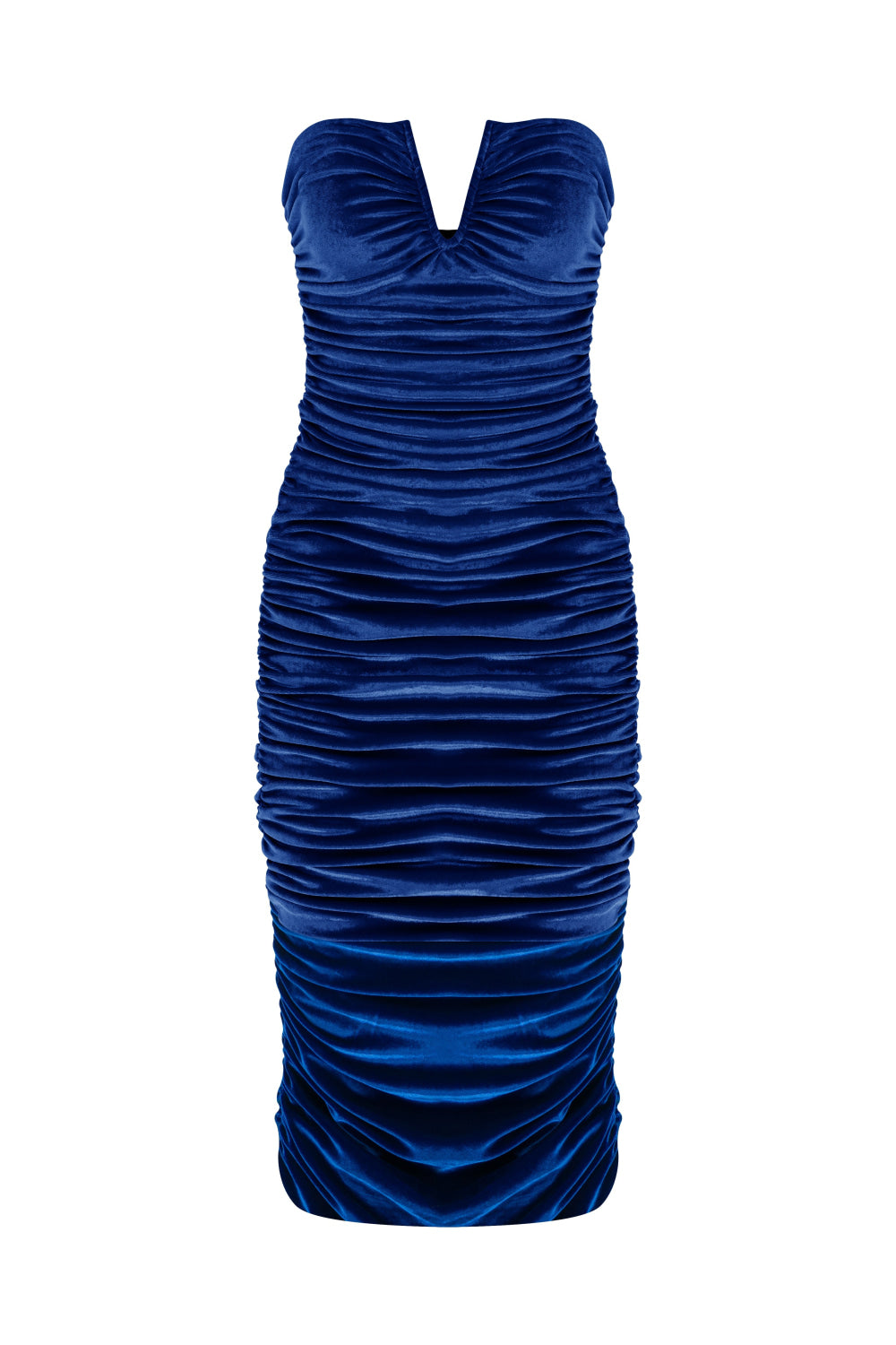 Luce Velvet Midi Dress - Blue - M - Dresses