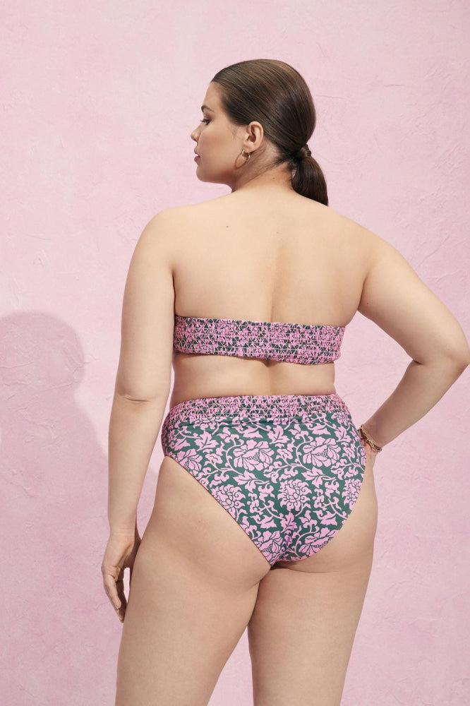 Lulu Swim Bottom - Etched Floral - Bikini Bottom