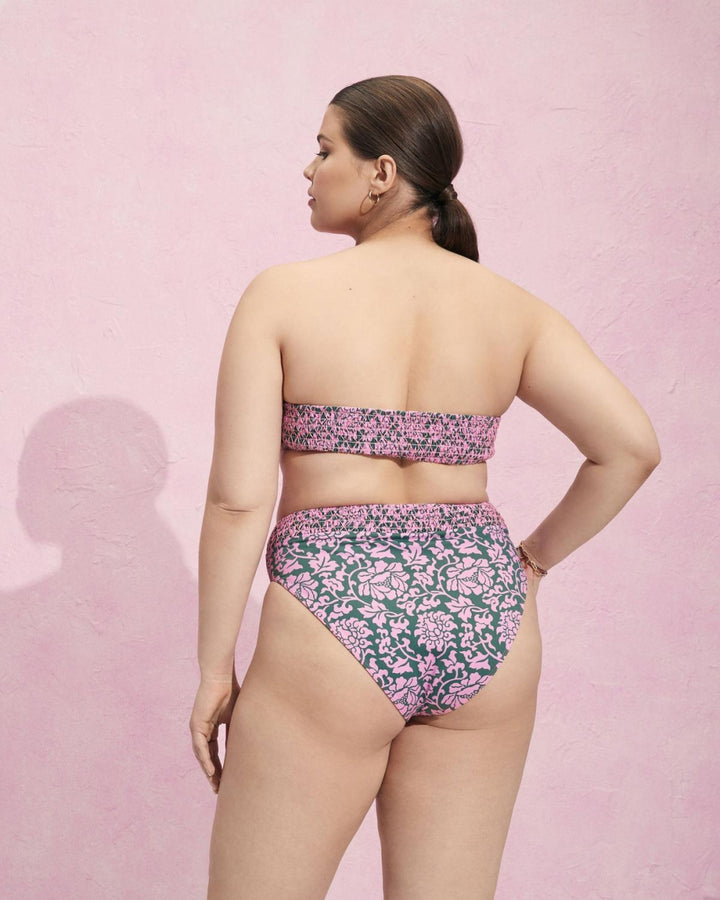 Lulu Swim Bottom - Etched Floral - Bikini Bottom