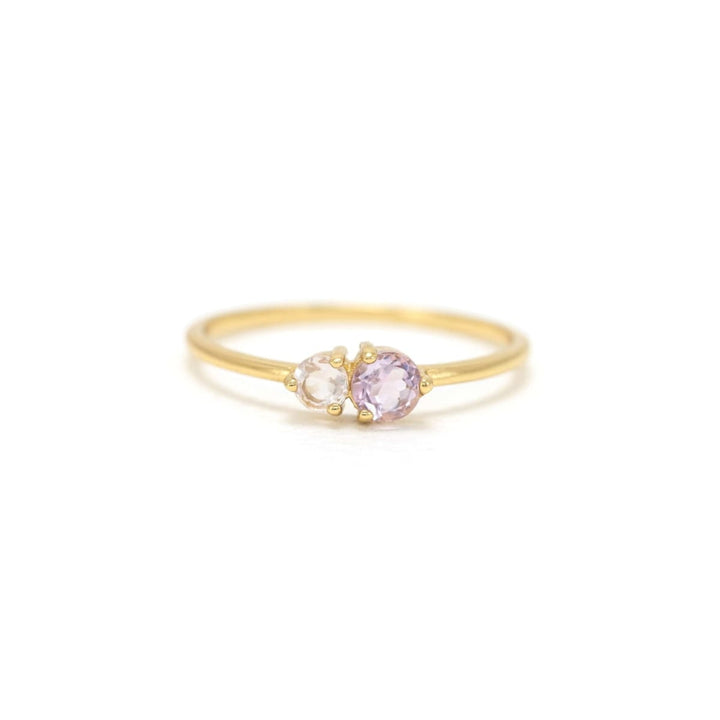 Luma Gemstone Ring - Amethyst + Rose Quartz - Ring