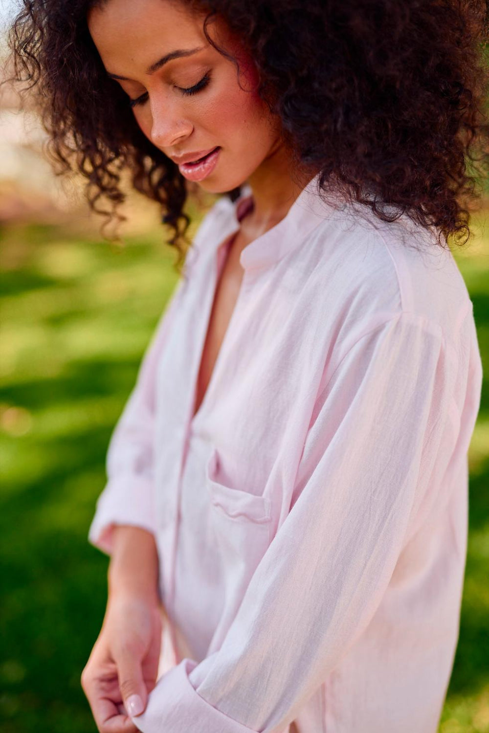 Luna Shirt Dress - Light Pink - Cover-up
