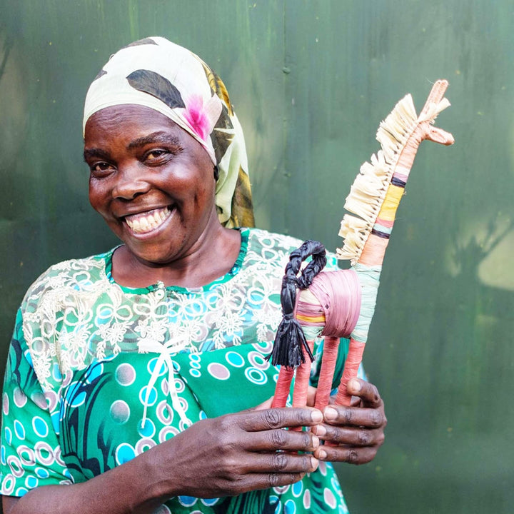 Seratonia Figurine 16" - Colorful Giraffe