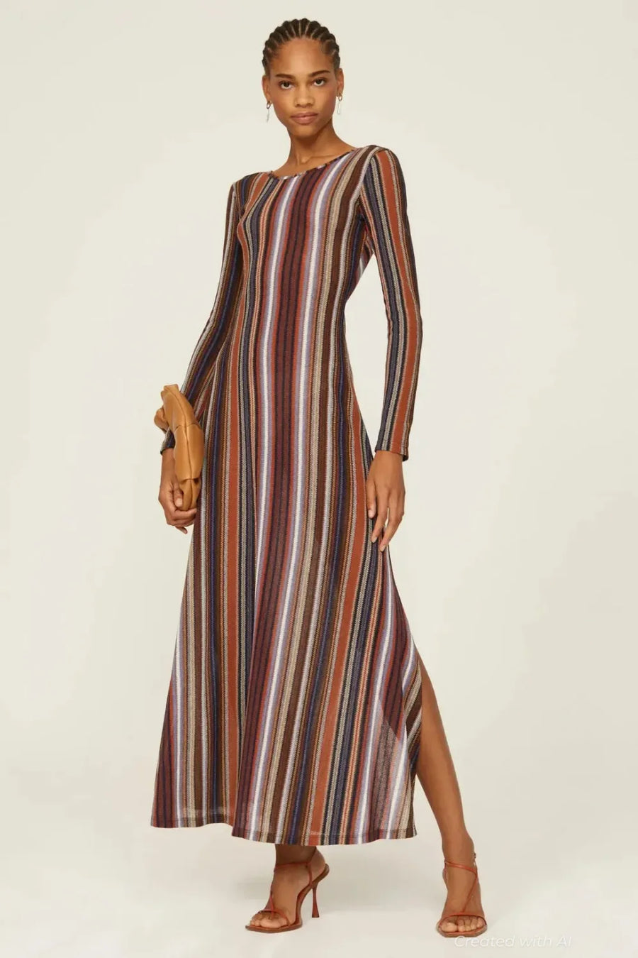 Lurex Striped Reversible Dress - Rainbow/Multi - Dresses