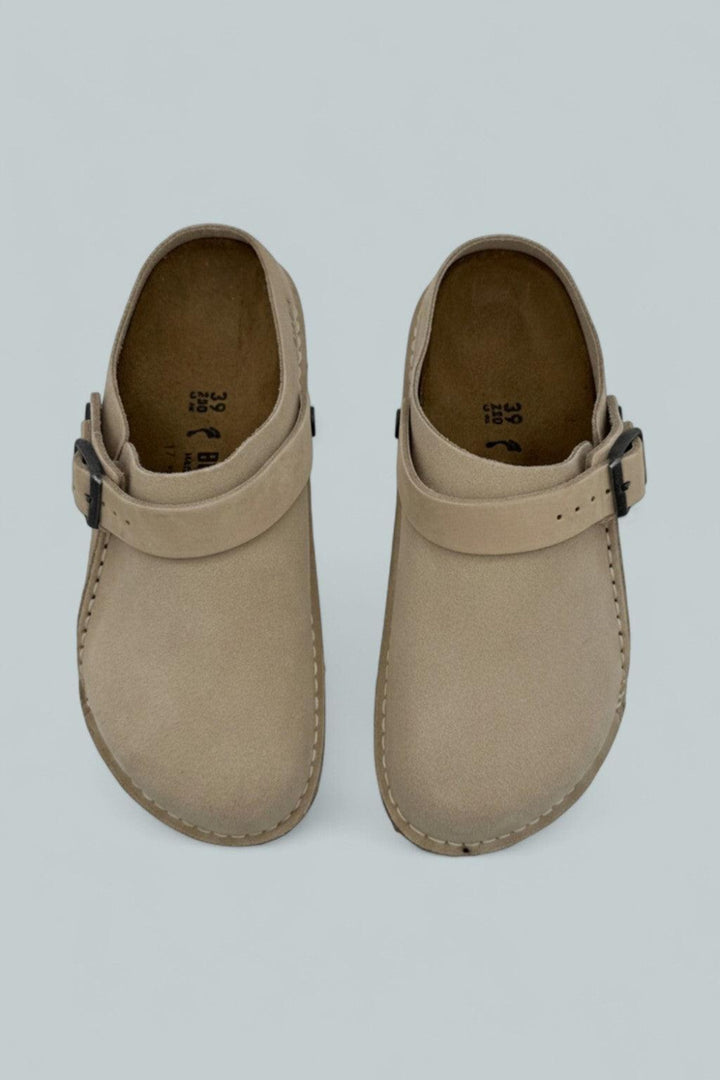 Lutry Premium Suede Clogs - Eggshell - US M 6 / US W 8 / EU 39 Narrow - Clog