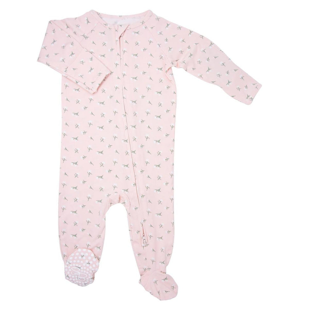 Luxaboo Zipper Footie - Baby’s Breath - Pajamas
