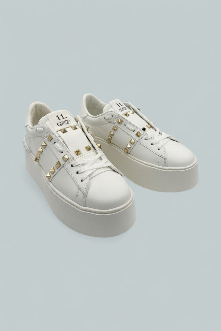 Garavani Rockstud Untitled Low Top Platform Sneakers - White