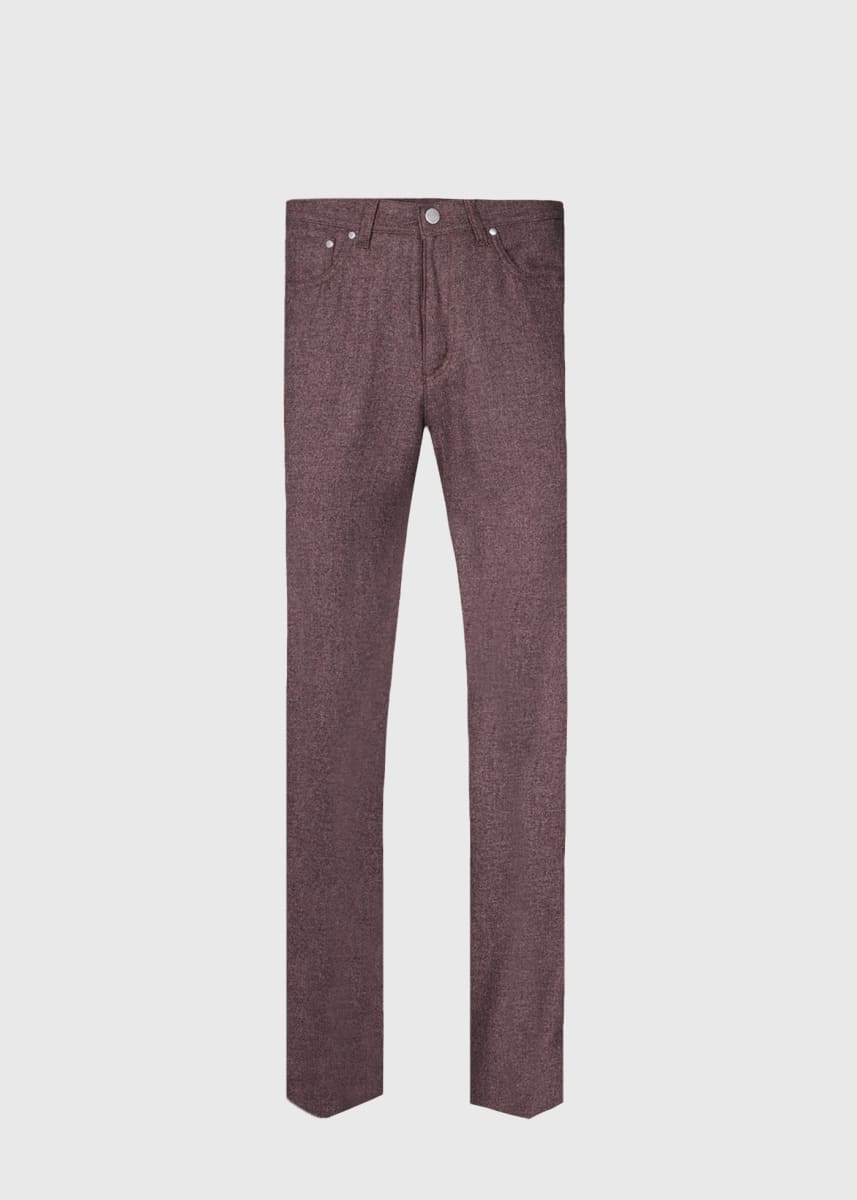 Flannel Five Pocket Pant - Plum