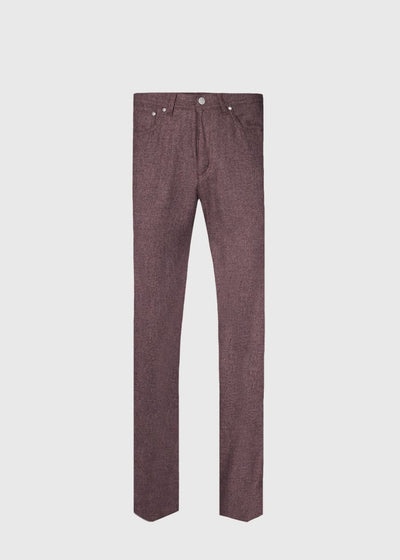 Flannel Five Pocket Pant - Plum