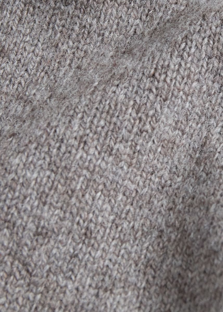 Geelong Wool Button Neck Pullover - Taupe