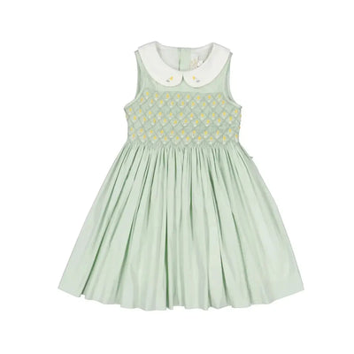 Lily Sleeveless Smocked Dress - Mint