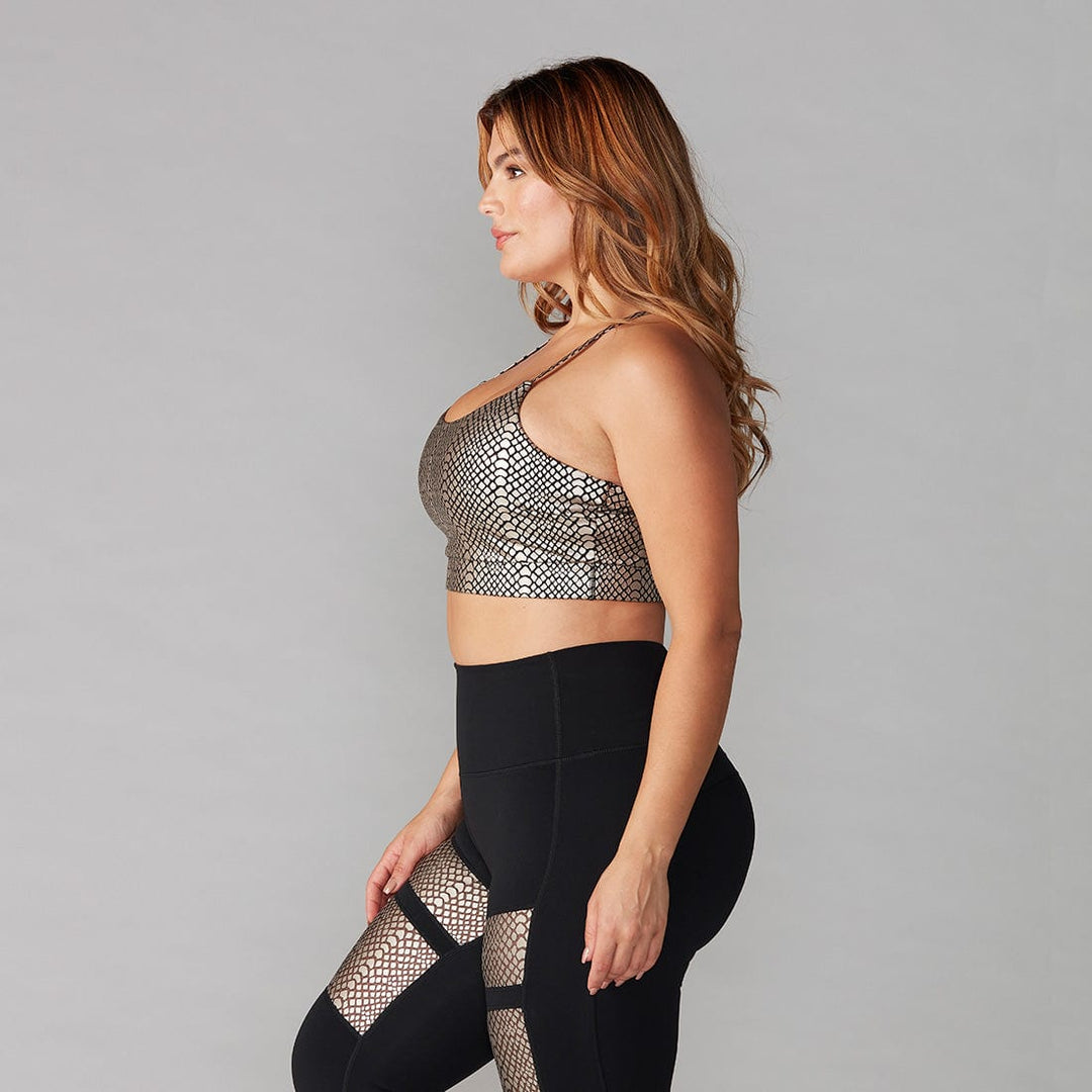 Tavi Bra - Ebony Metallic Snake