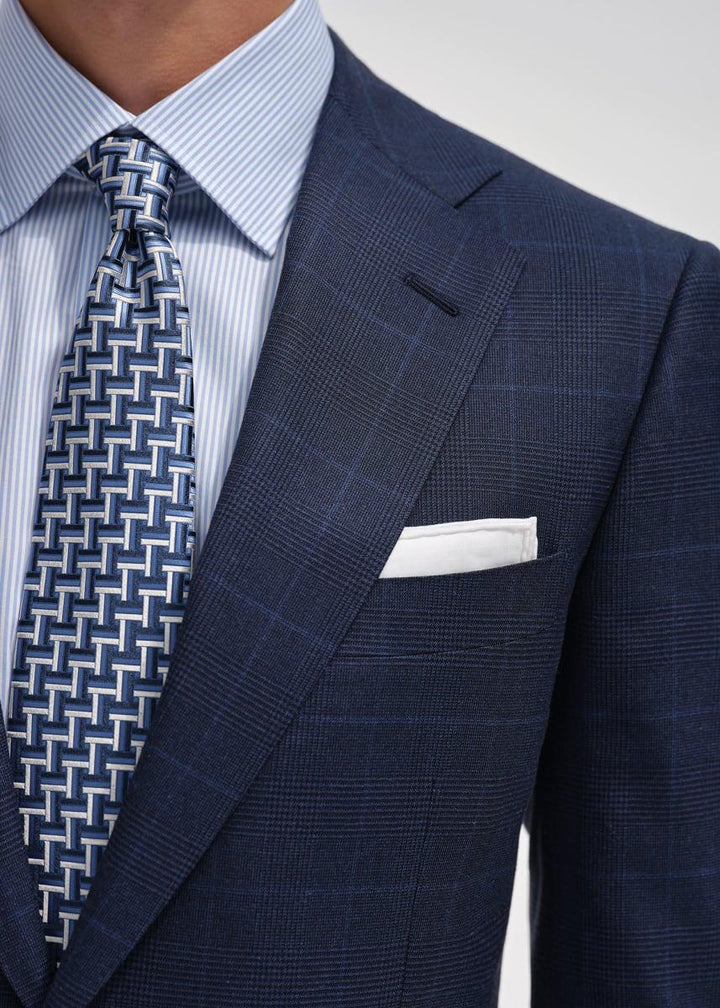 Woven Silk Basketweave Tie - Light Blue