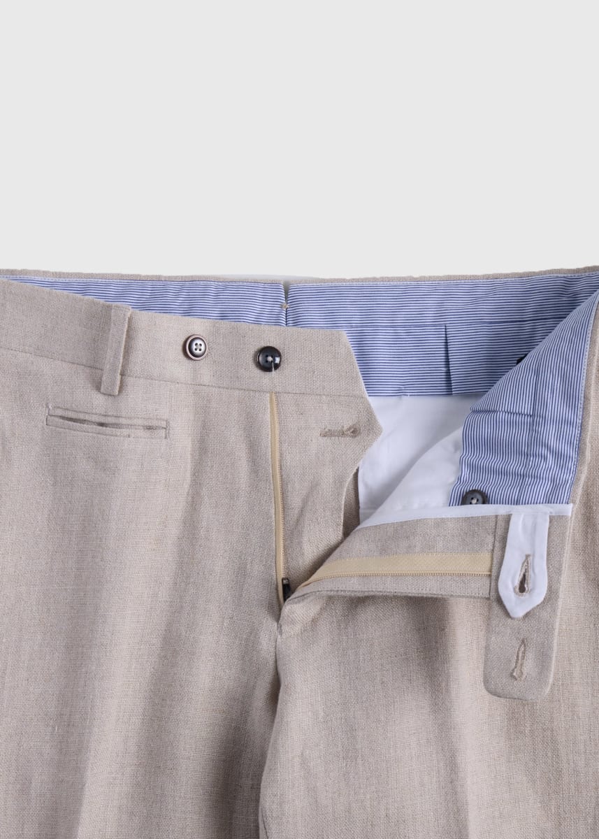 Linen Dress Trouser - Tan