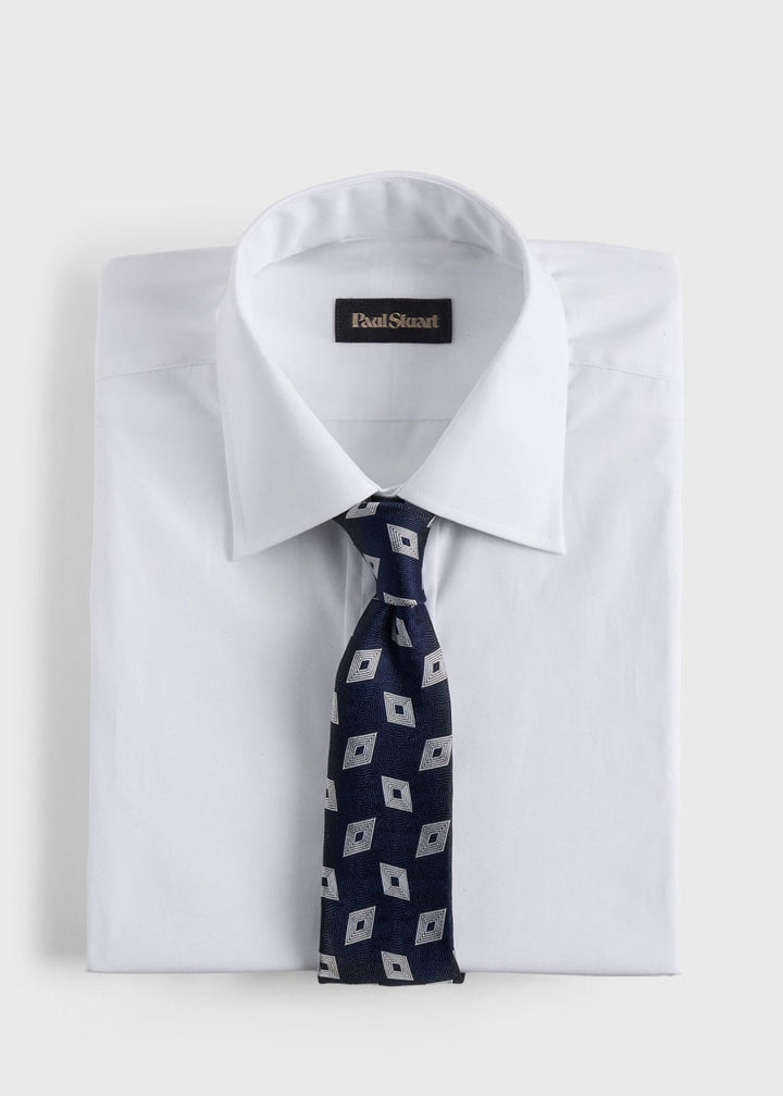 Diamond Deco Tie - Navy