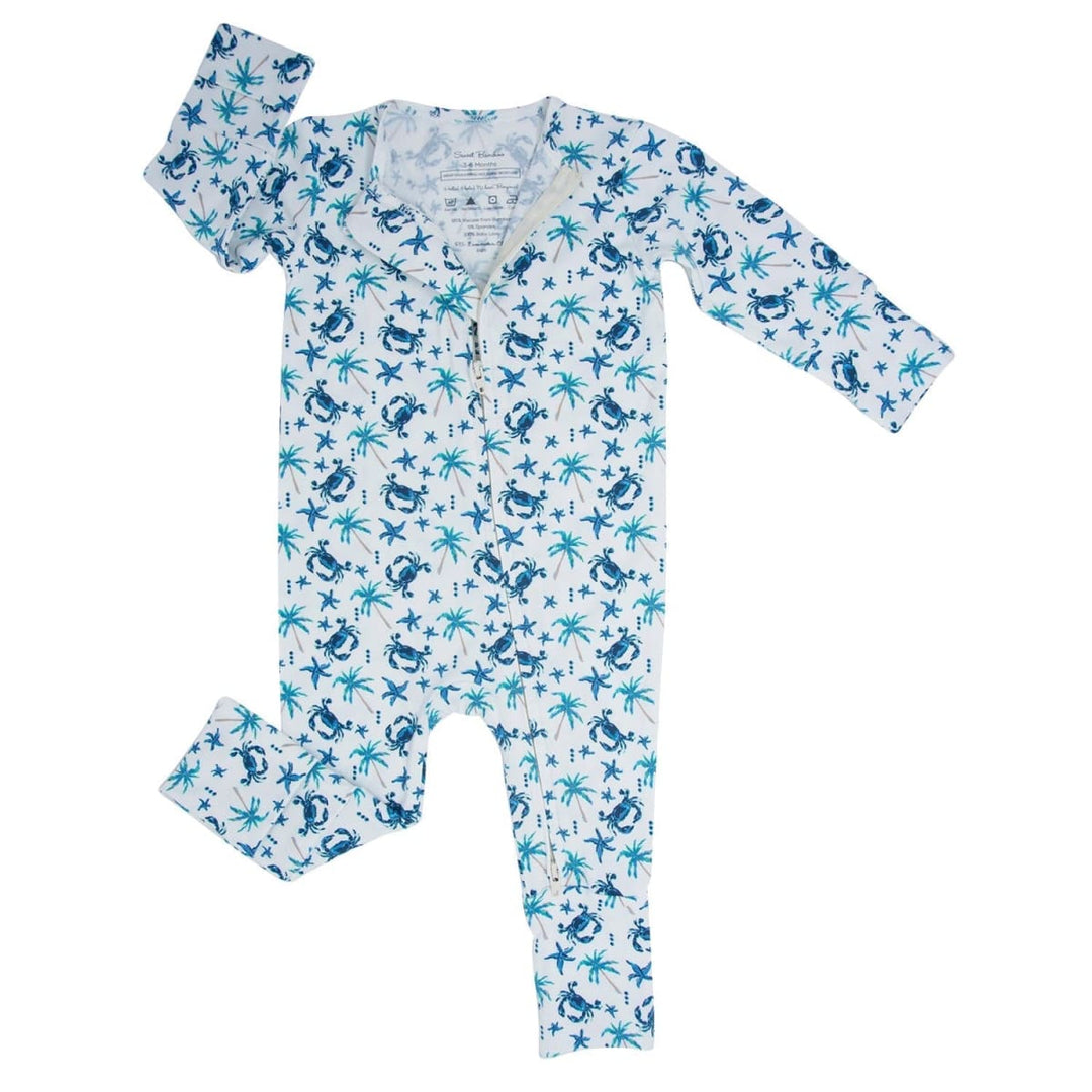 Blue Crabs Convertible Romper - Beach Days