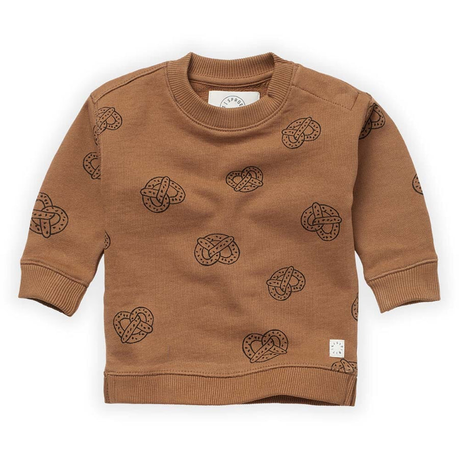 Pretzel Print Sweatshirt - Lion Sweatshirts Sproet & Sprout 