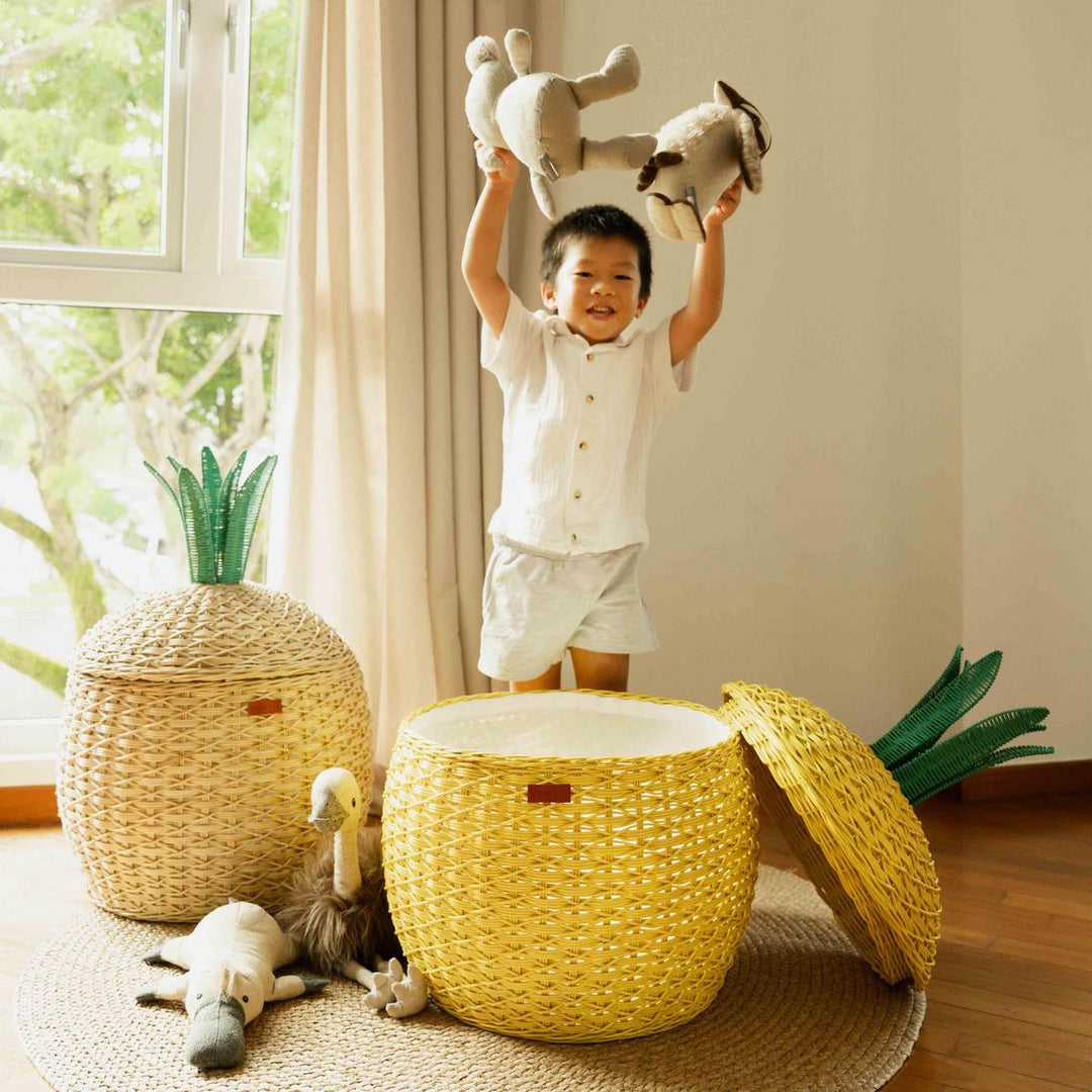 Pineapple Storage Basket - Natural