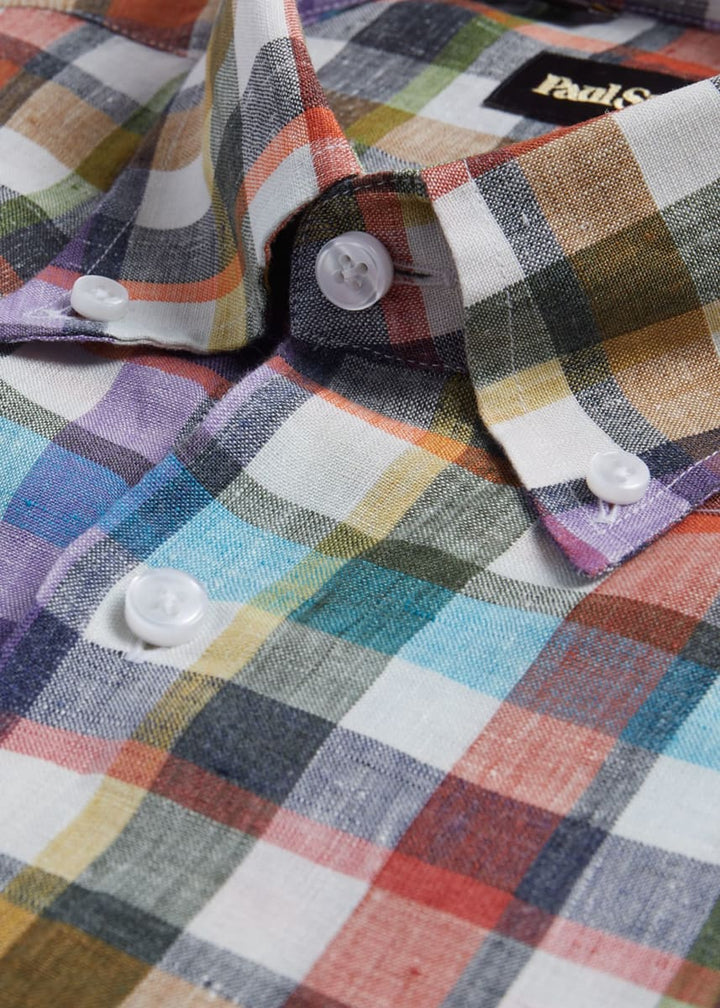 Linen Check Sport Shirt - Multi