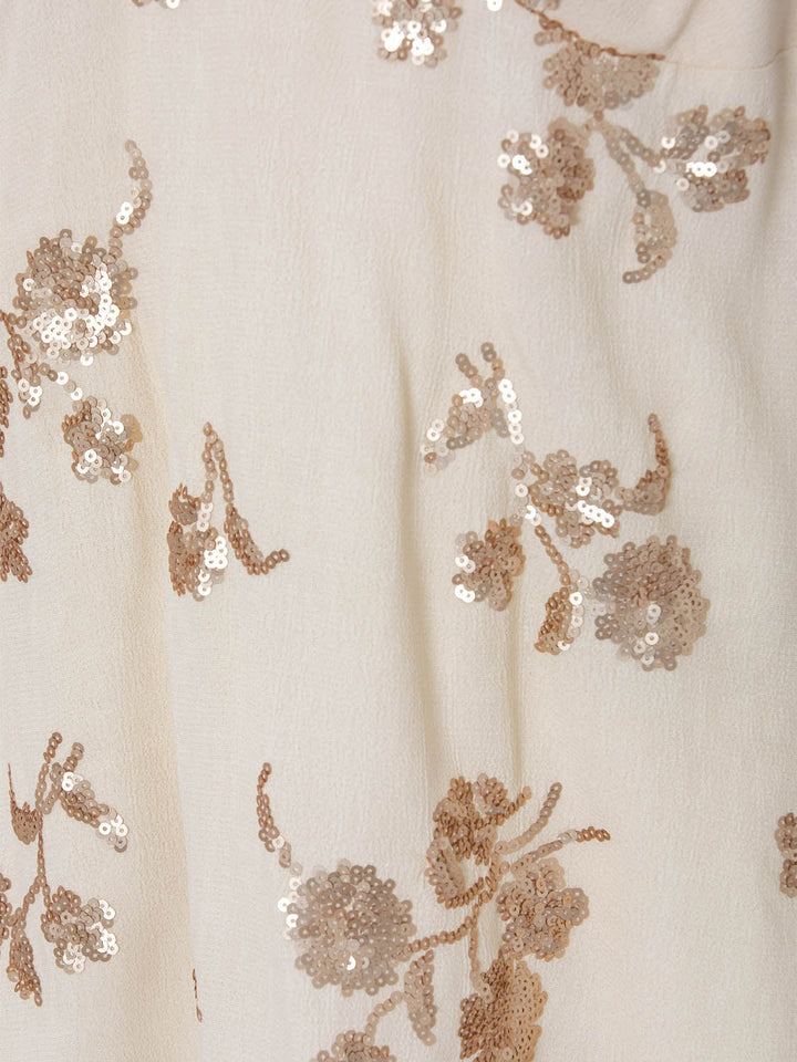 Embroidered Top - Ecru