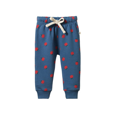 Sunday Track Pants - Raspberry Blue Print