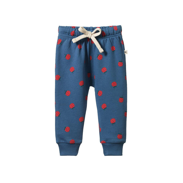 Sunday Track Pants - Raspberry Blue Print