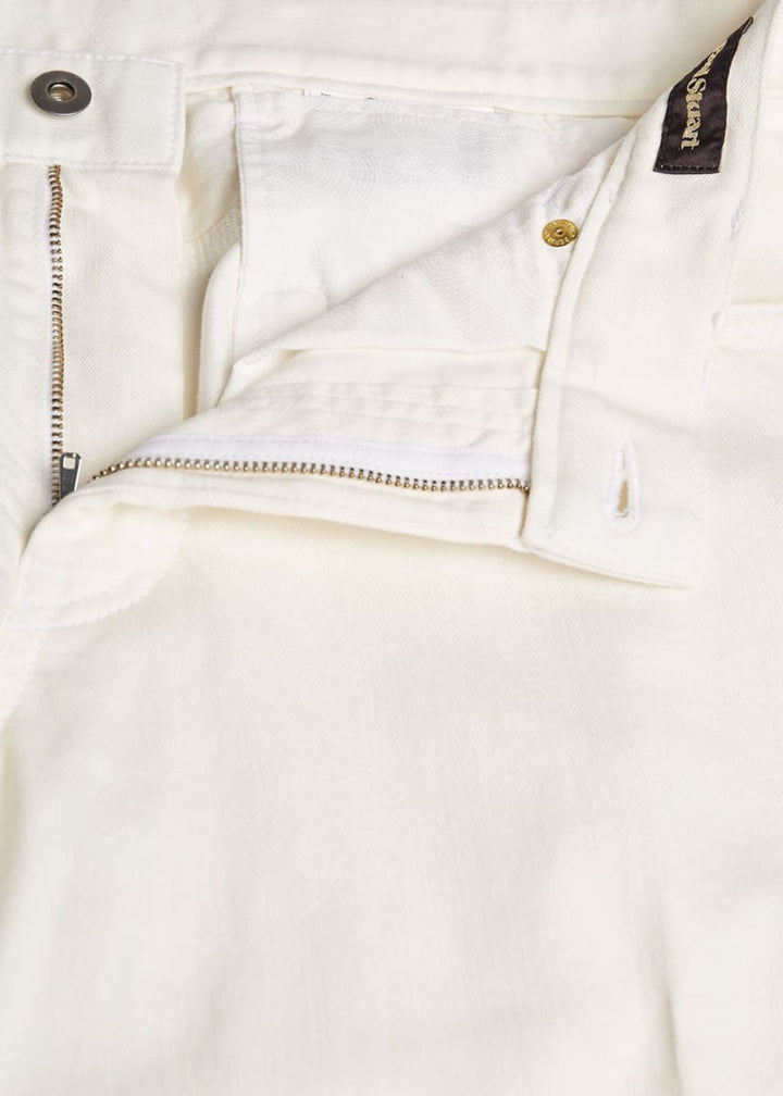 5-Pocket White Jean Pant - White