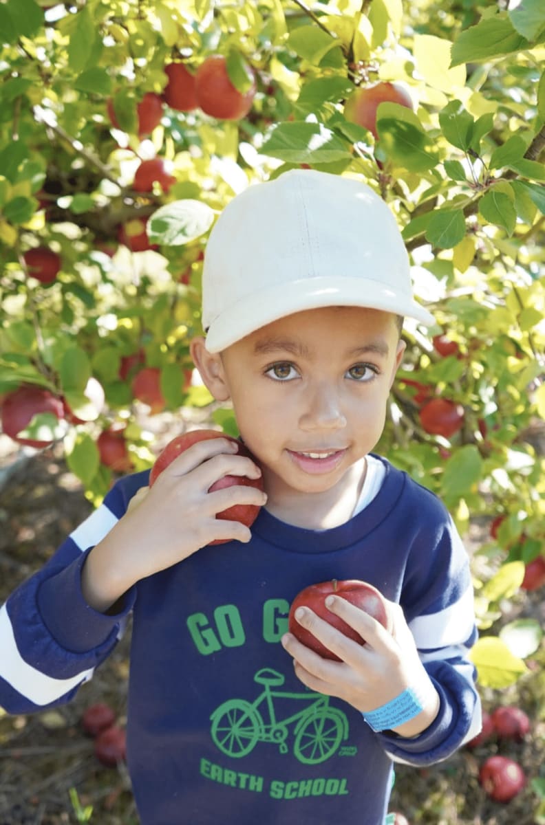 Go Green Kid Sweatshirt - Blue Ribbon Stripe