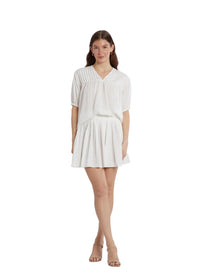 Stephanie Pleated Skirt - White