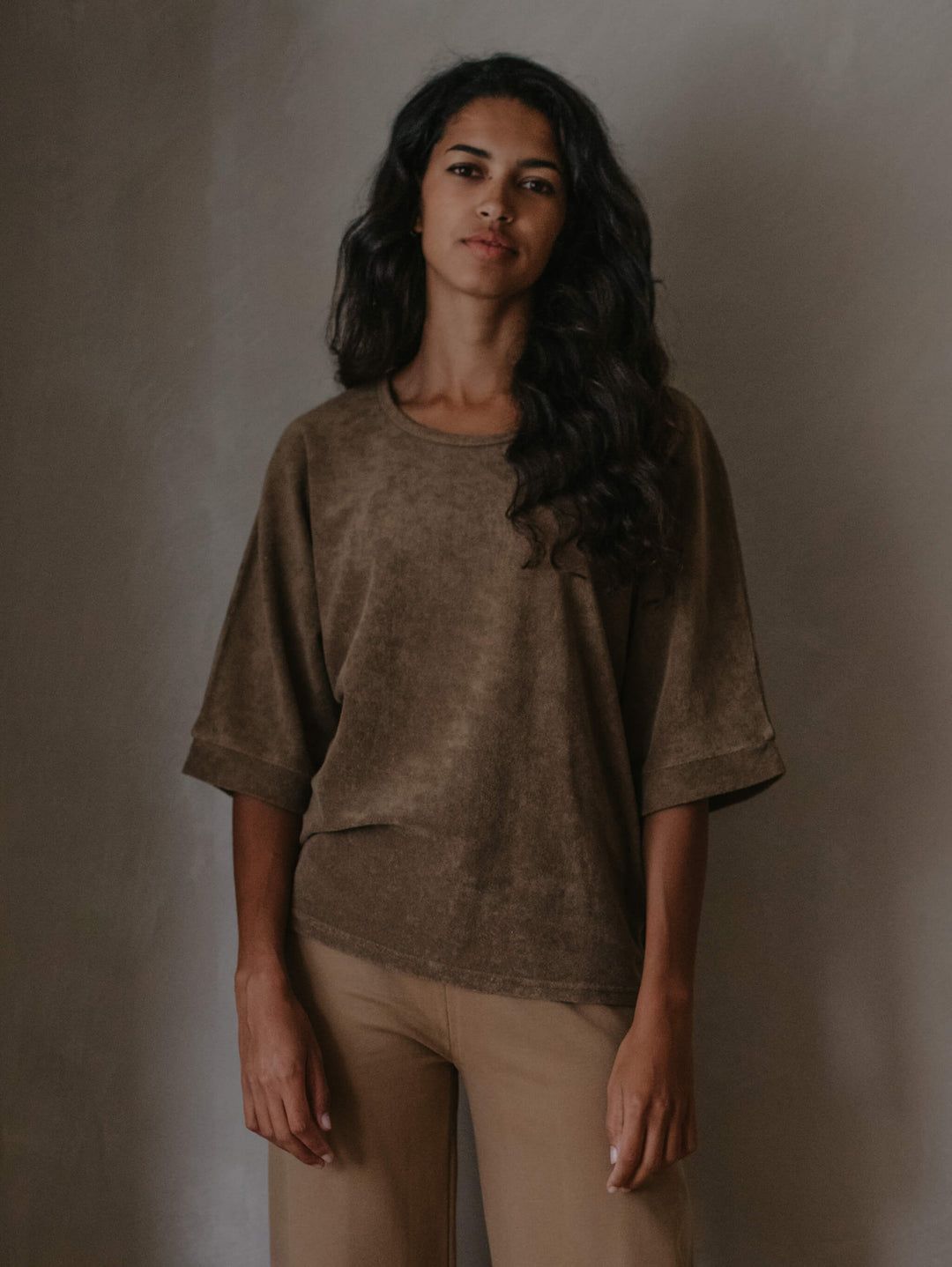 The Oversized Terry Top - Women's - Walnut