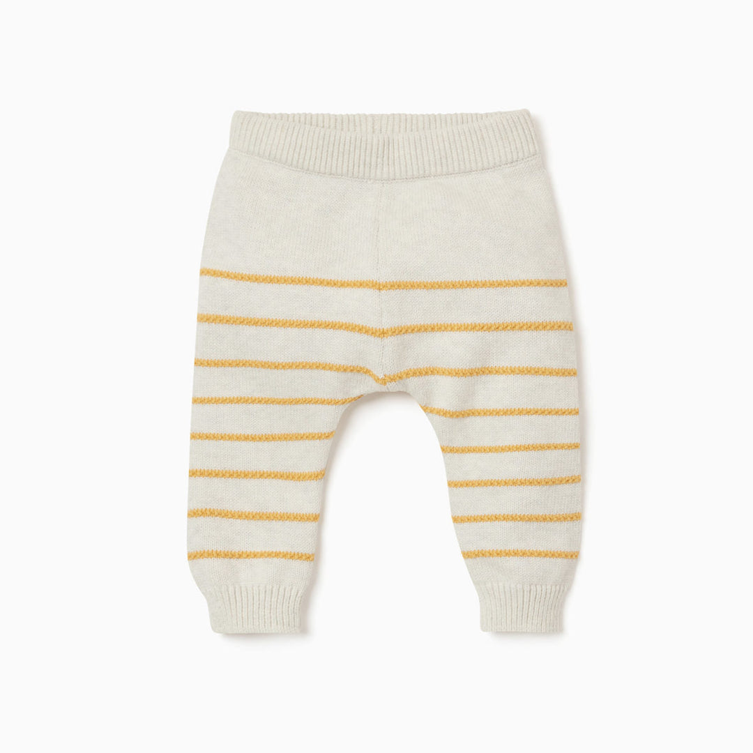 Knitted Stripe Joggers - Ecru Stripe