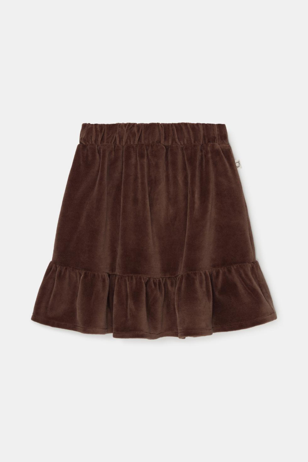 Velour skirt - Brown - Skirt