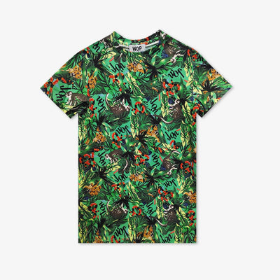 "Amazonia" printed dress in children's jersey