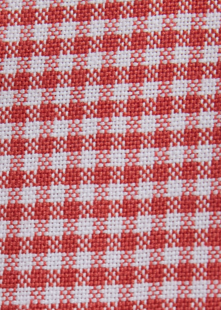 Oxford Gingham Button-Down Shirt - Orange