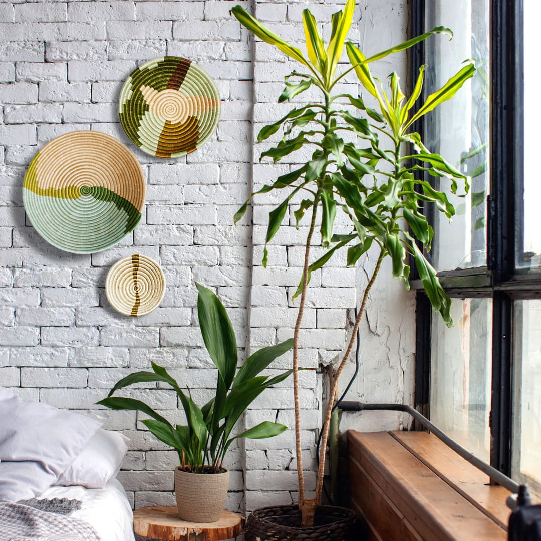 Restorative Woven Bowl 12" - Apricot & Seafoam