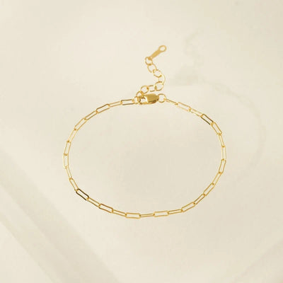 Paperclip Chain Gold-Filled Anklet - Gold