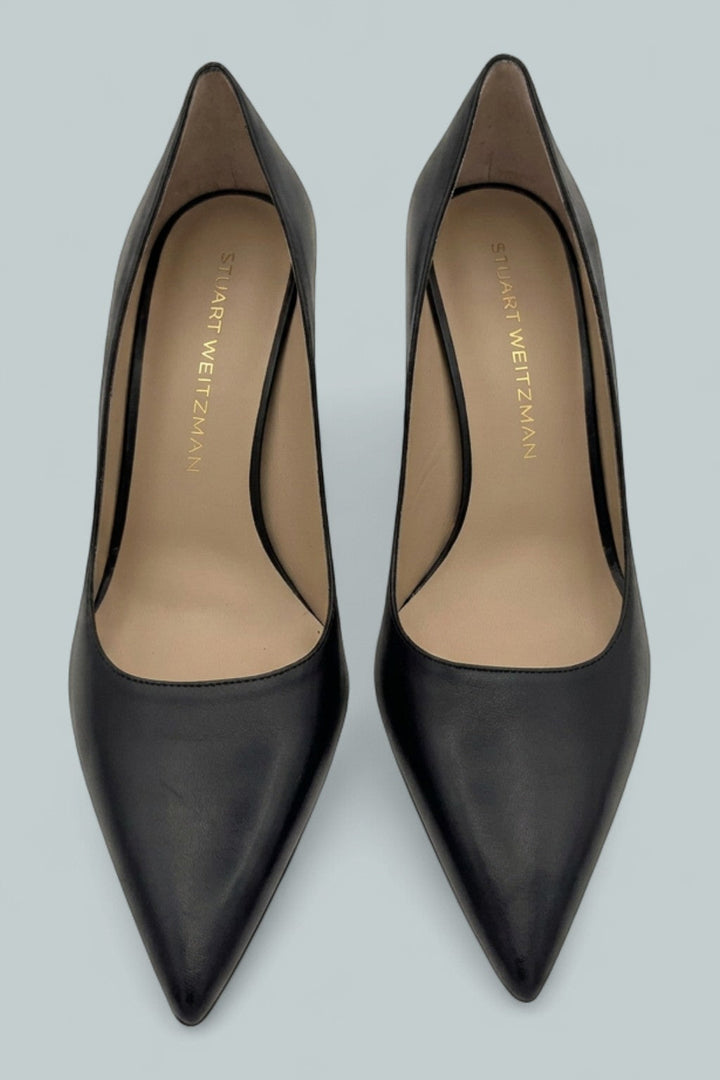 Power 85 Pumps - Black Smooth Leather