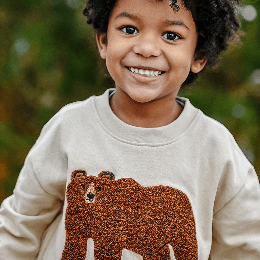 Bear Kid Sweatshirt - Beige