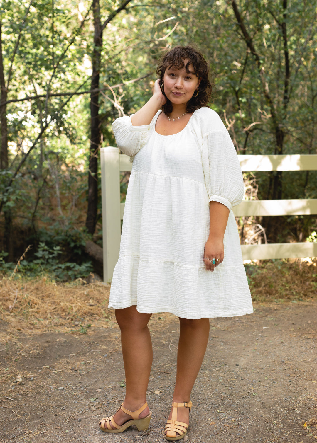 Sumin Cotton Gauze Dress - Cream