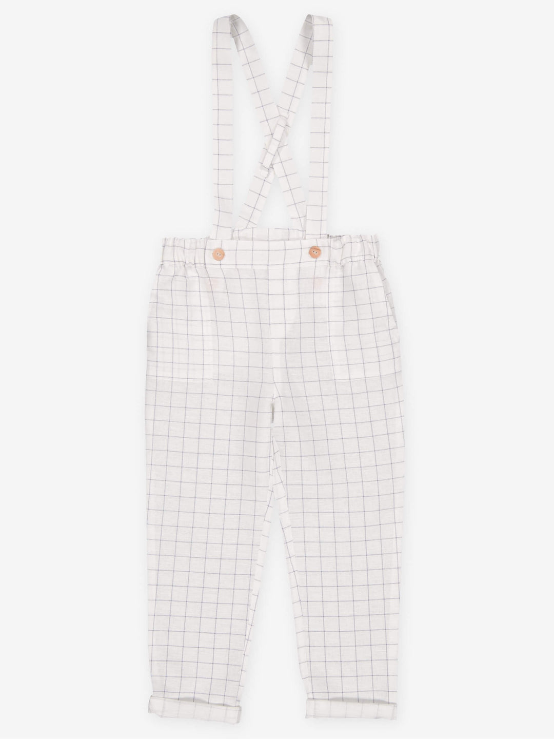 Gabriel Charcoal Check Pants - Charcoal Squares