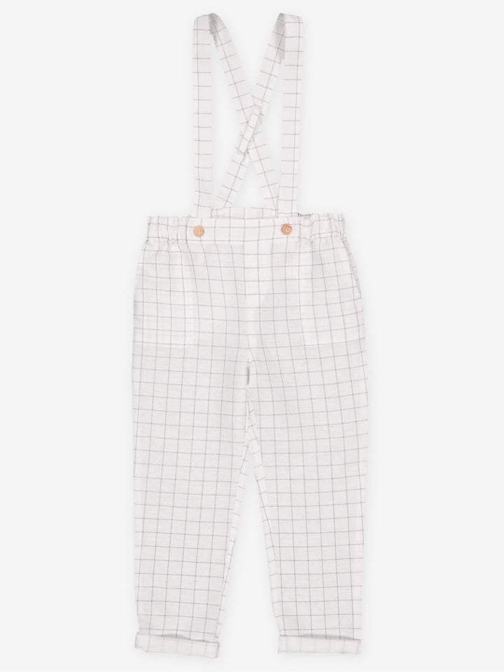 Gabriel Charcoal Check Pants - Charcoal Squares