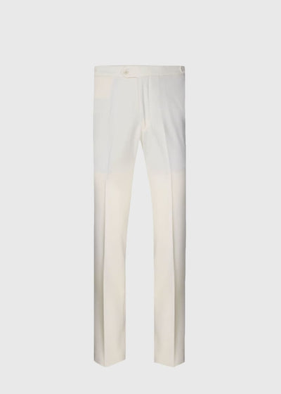 Wool Flannel Trouser - Cream