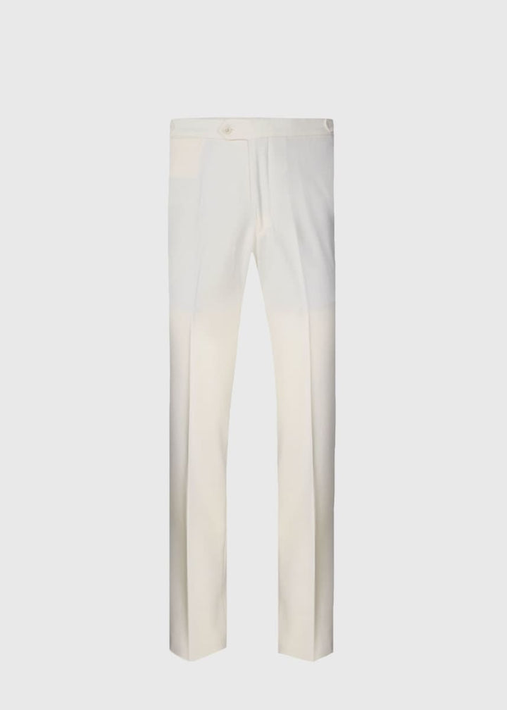 Wool Flannel Trouser - Cream