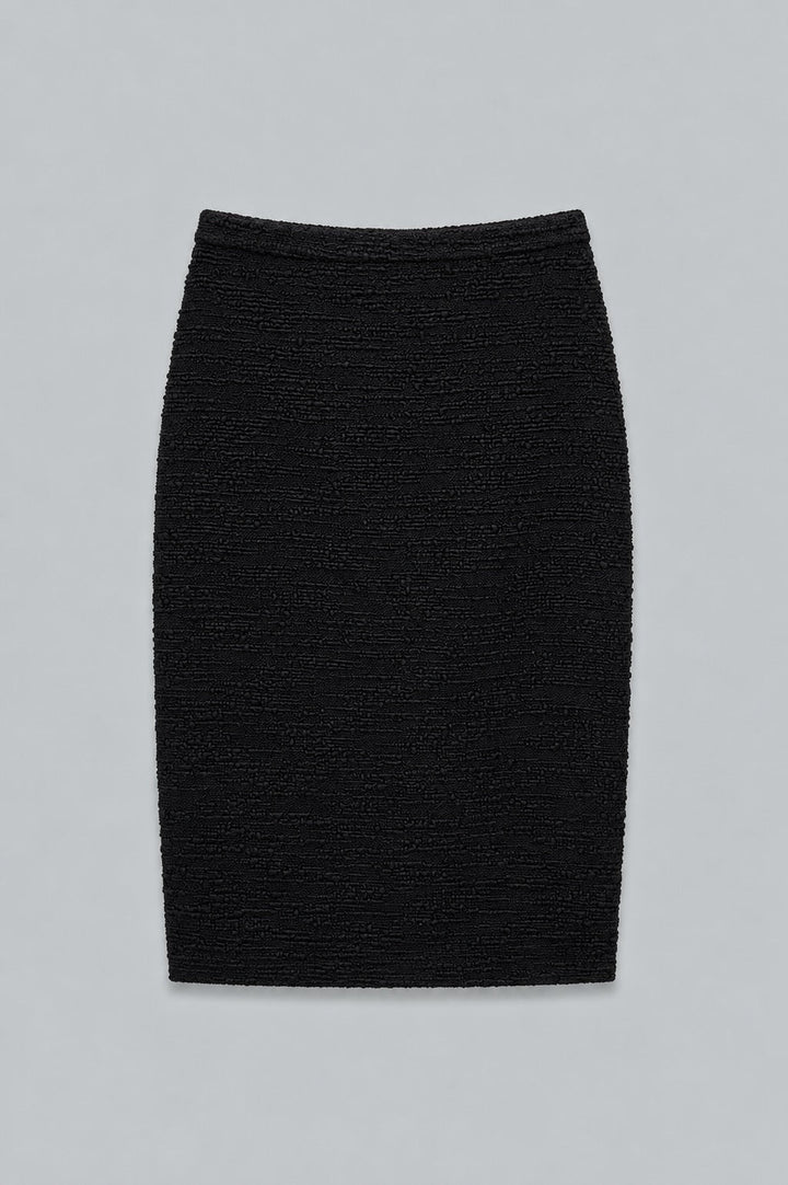 Valerie Tweed Midi Skirt - Black