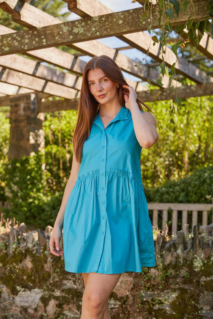 Maddie Dress - Aqua - Medium - Dresses