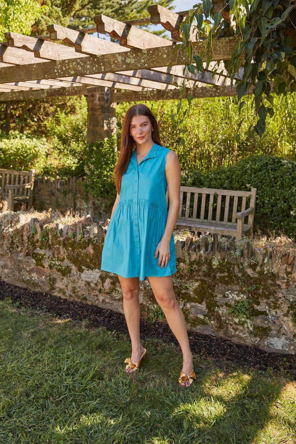 Maddie Dress - Aqua - Medium - Dresses