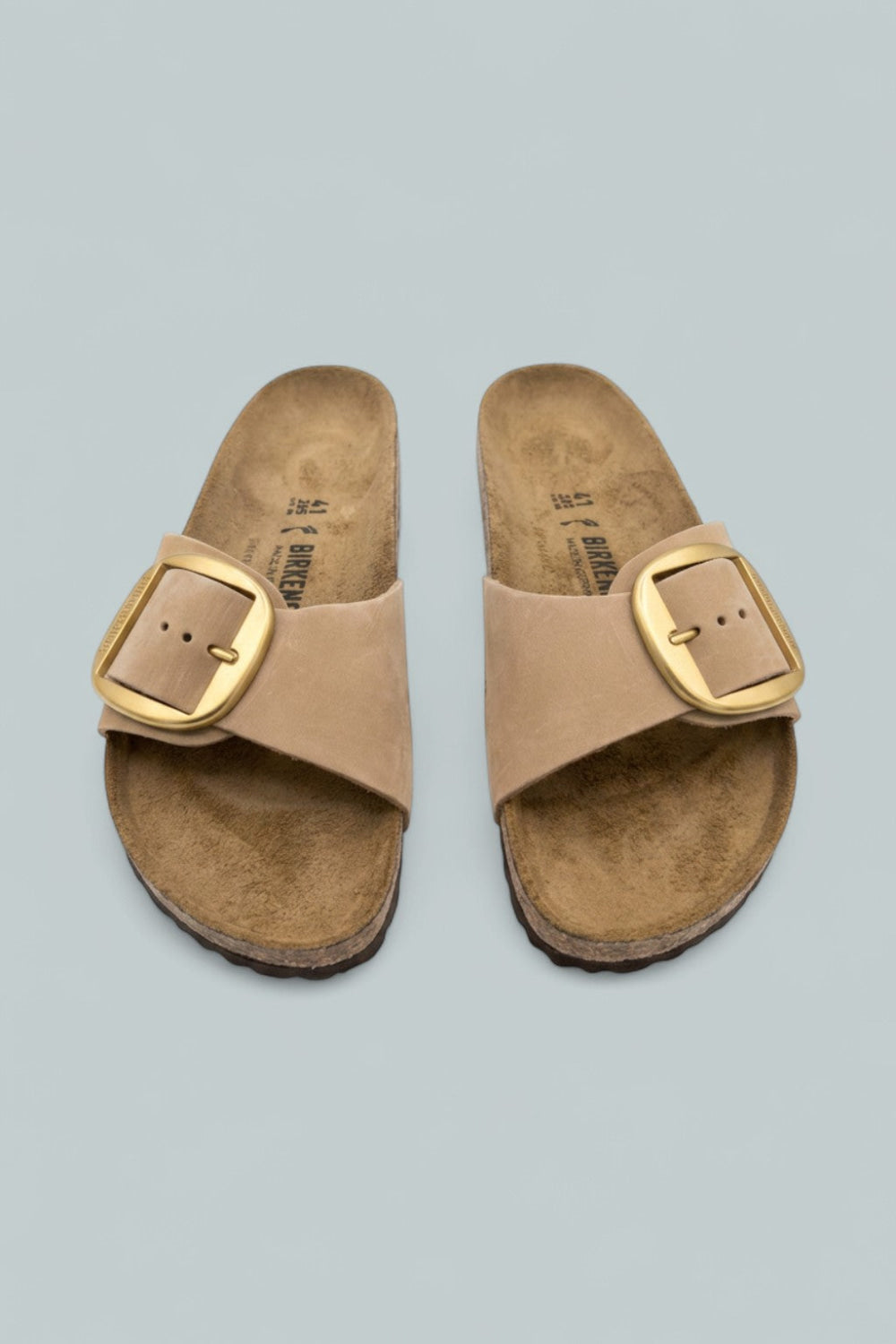 Madrid Big Buckle Sandals - Beige - Sandals